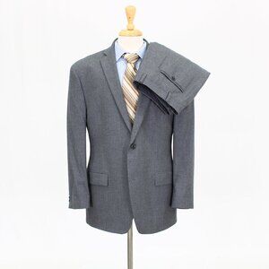 Michael Kors 44R 37x28 Gray Solid 2-Button Suit R387